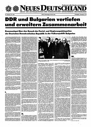 Neues Deutschland Online-Archiv vom 20.04.1972