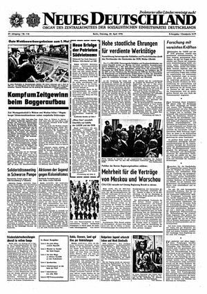 Neues Deutschland Online-Archiv vom 25.04.1972