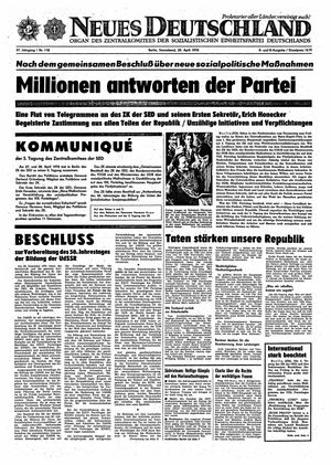 Neues Deutschland Online-Archiv vom 29.04.1972