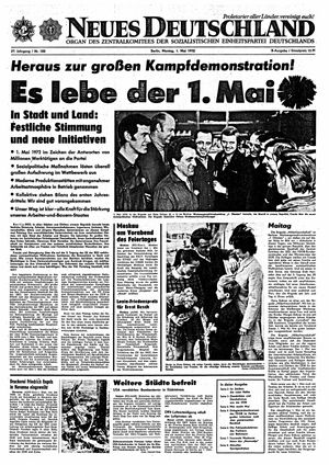 Neues Deutschland Online-Archiv vom 01.05.1972