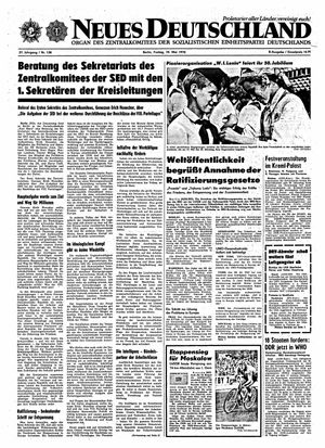 Neues Deutschland Online-Archiv vom 19.05.1972