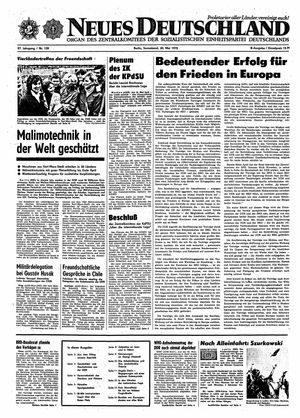 Neues Deutschland Online-Archiv vom 20.05.1972