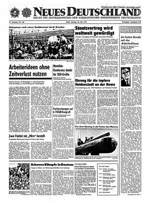 Neues Deutschland Online-Archiv vom 28.05.1972