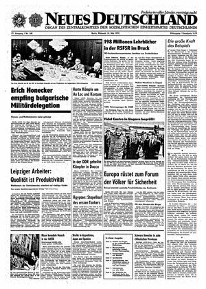 Neues Deutschland Online-Archiv vom 31.05.1972