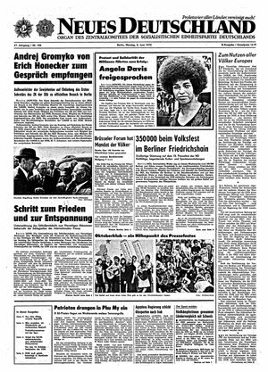 Neues Deutschland Online-Archiv vom 05.06.1972