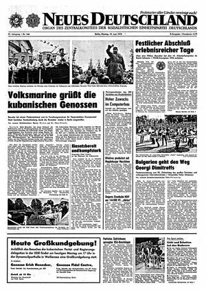Neues Deutschland Online-Archiv vom 19.06.1972