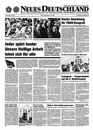 Neues Deutschland Online-Archiv vom 29.06.1972