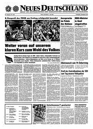 Neues Deutschland Online-Archiv vom 01.07.1972