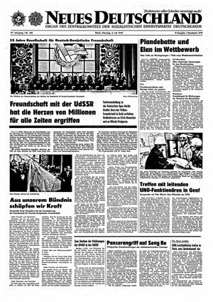 Neues Deutschland Online-Archiv vom 04.07.1972