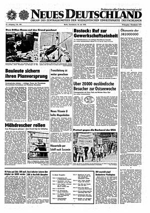 Neues Deutschland Online-Archiv vom 15.07.1972