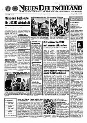 Neues Deutschland Online-Archiv vom 16.07.1972