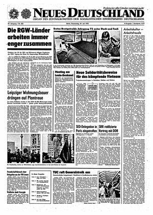 Neues Deutschland Online-Archiv vom 27.07.1972