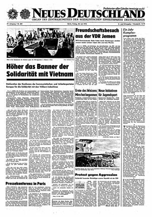 Neues Deutschland Online-Archiv vom 28.07.1972