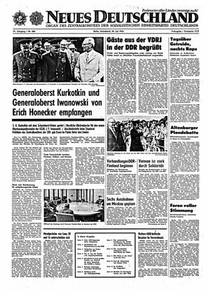 Neues Deutschland Online-Archiv vom 29.07.1972