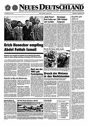 Neues Deutschland Online-Archiv vom 04.08.1972