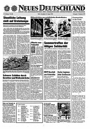 Neues Deutschland Online-Archiv vom 12.08.1972