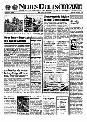 Neues Deutschland Online-Archiv vom 13.08.1972