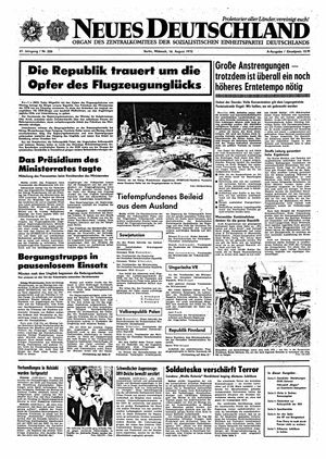 Neues Deutschland Online-Archiv on Aug 16, 1972