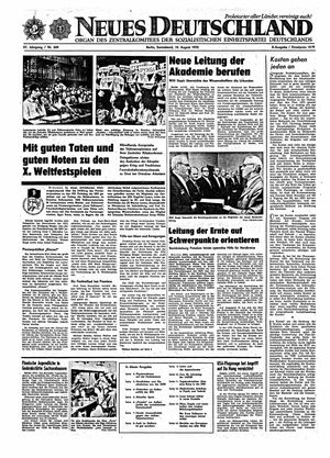 Neues Deutschland Online-Archiv vom 19.08.1972