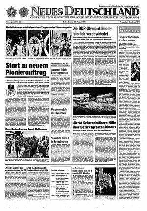 Neues Deutschland Online-Archiv vom 20.08.1972