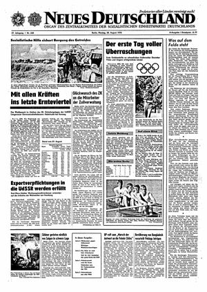 Neues Deutschland Online-Archiv vom 28.08.1972