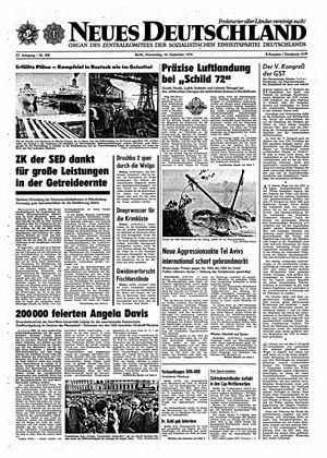 Neues Deutschland Online-Archiv vom 14.09.1972