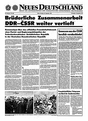 Neues Deutschland Online-Archiv vom 24.09.1972
