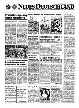Neues Deutschland Online-Archiv vom 12.10.1972
