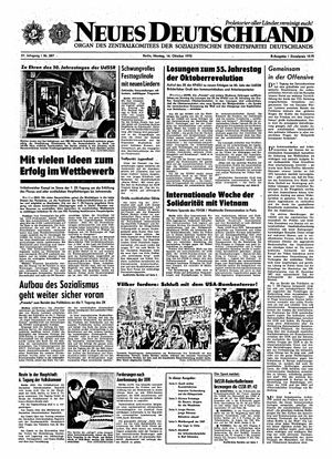 Neues Deutschland Online-Archiv vom 16.10.1972