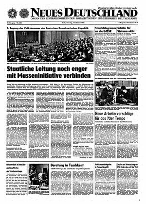 Neues Deutschland Online-Archiv vom 17.10.1972