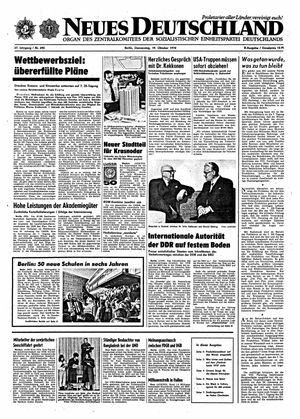 Neues Deutschland Online-Archiv vom 19.10.1972