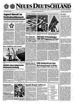 Neues Deutschland Online-Archiv vom 24.10.1972