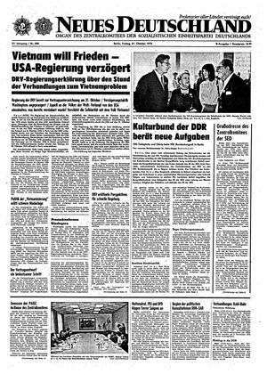 Neues Deutschland Online-Archiv vom 27.10.1972
