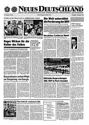 Neues Deutschland Online-Archiv vom 29.10.1972
