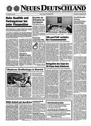 Neues Deutschland Online-Archiv vom 03.11.1972
