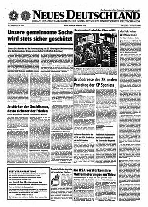 Neues Deutschland Online-Archiv vom 06.11.1972