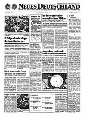 Neues Deutschland Online-Archiv vom 11.11.1972