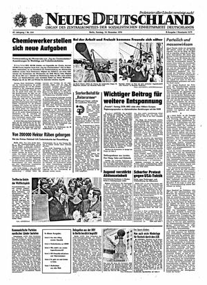 Neues Deutschland Online-Archiv vom 12.11.1972