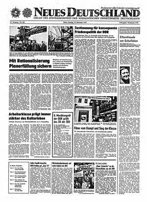 Neues Deutschland Online-Archiv vom 19.11.1972