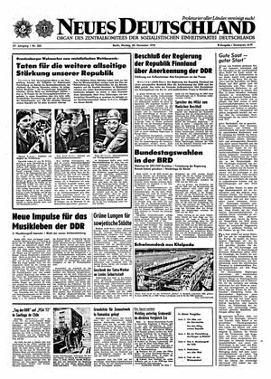 Neues Deutschland Online-Archiv vom 20.11.1972