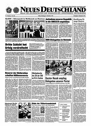Neues Deutschland Online-Archiv vom 21.11.1972