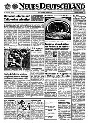 Neues Deutschland Online-Archiv vom 27.11.1972