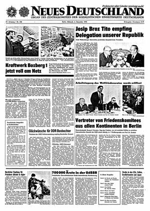 Neues Deutschland Online-Archiv vom 06.12.1972