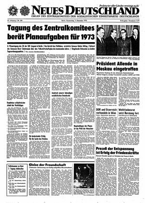 Neues Deutschland Online-Archiv vom 07.12.1972