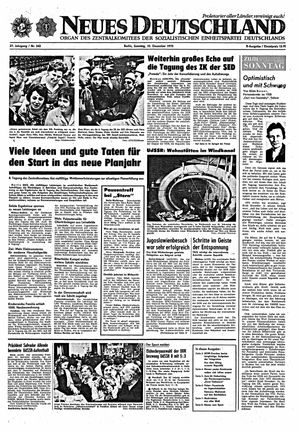 Neues Deutschland Online-Archiv vom 10.12.1972
