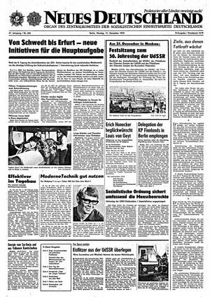 Neues Deutschland Online-Archiv on Dec 11, 1972