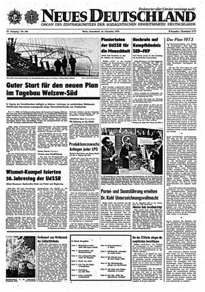 Neues Deutschland Online-Archiv vom 16.12.1972