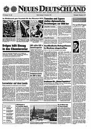 Neues Deutschland Online-Archiv vom 17.12.1972