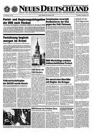 Neues Deutschland Online-Archiv vom 20.12.1972
