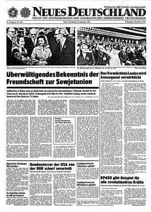 Neues Deutschland Online-Archiv vom 23.12.1972